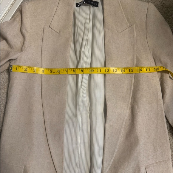 Zara Light Tan Blazer Jacket - Picture 9 of 10
